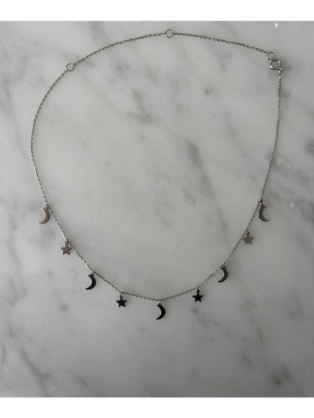 Urban Outfitters Star and Moon Sterling Solver Necklace